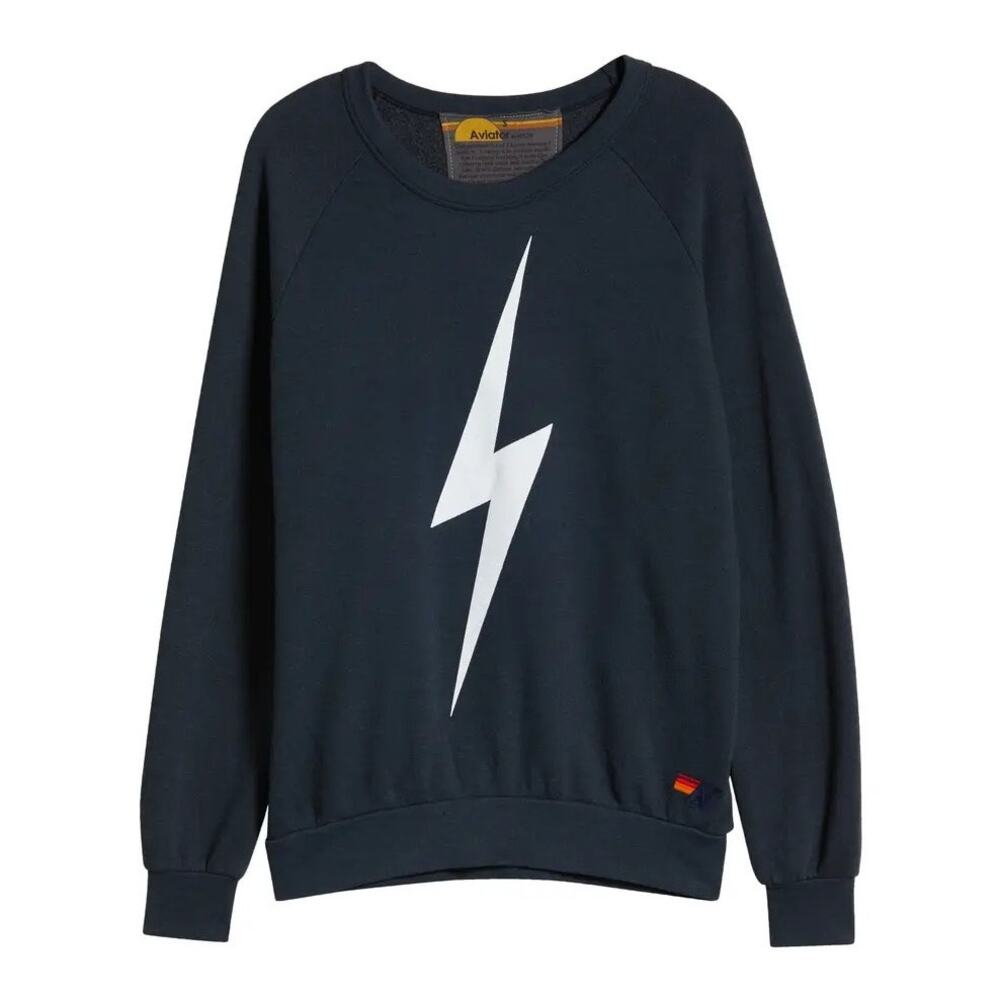 Aviator Nation Bolt Crewneck Sweatshirt charcoal L